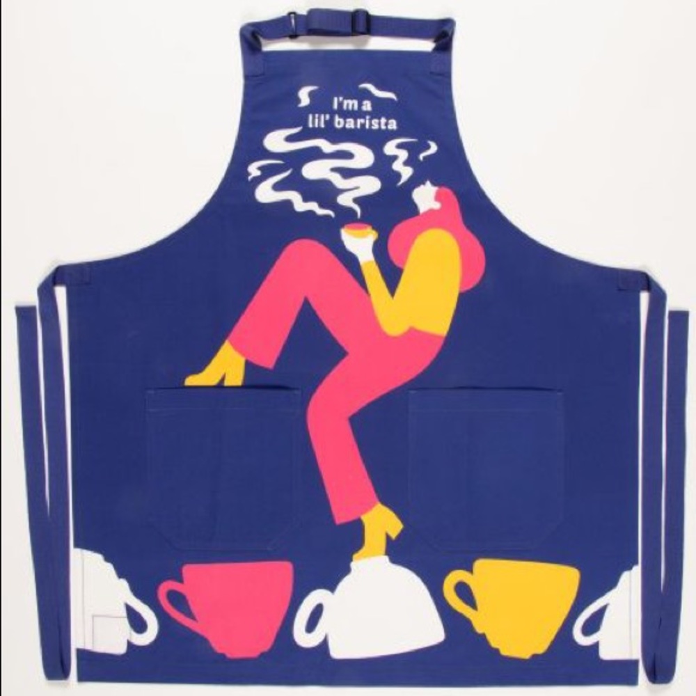NWT Blue Q Apron “little barista”
